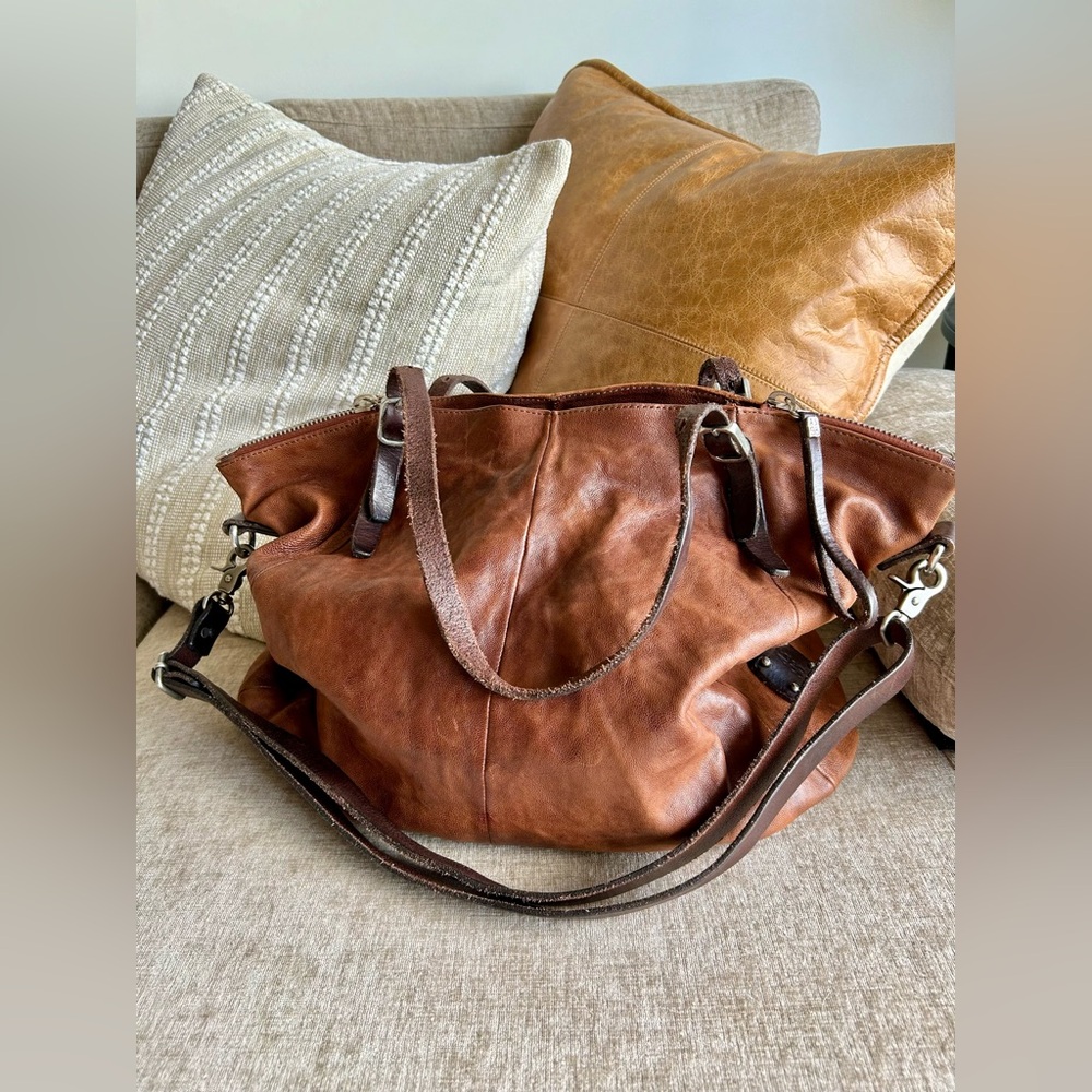 A.S.98 Calvados Leather Shoulder Bag